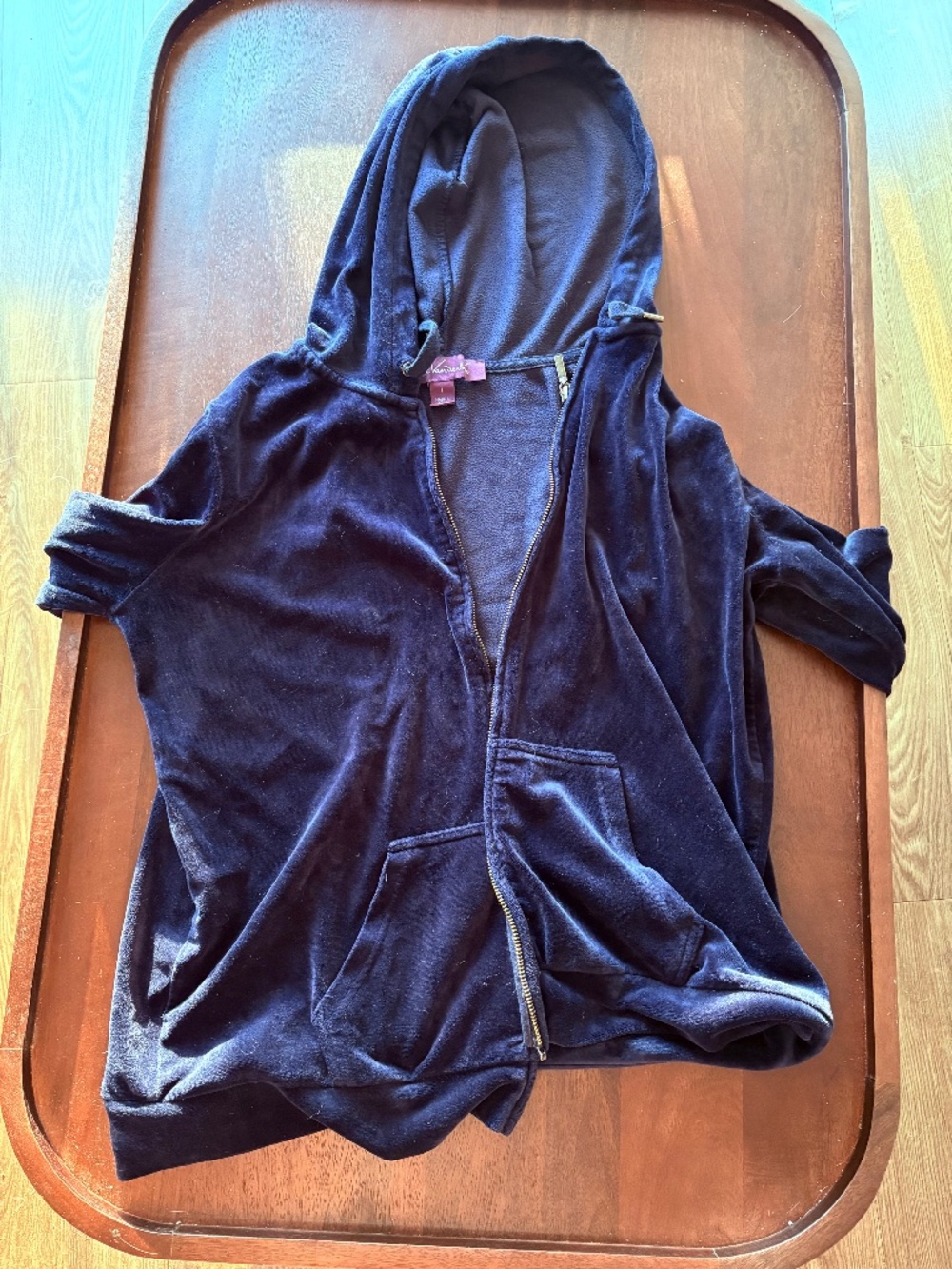 Suede Zip Up Hoodie